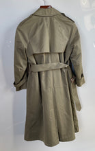 Load image into Gallery viewer, London Fog Womens Green Long Sleeve Belted Double-Breasted Trench Coat Size 6P