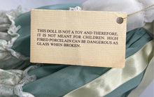 Load image into Gallery viewer, VTG Bobbie And Bill Schlegel Of Rainbows & Things Green White Dress Doll w/Tag