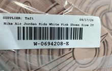 Load image into Gallery viewer, Nike Boys Air Jordan 1 Mid SE FN7493-161 White Pink Sneakers Shoes Size 2Y