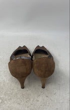 Load image into Gallery viewer, Paul Saller Womens Brown Open Toe Slip-On Pump Heels Size 39.5
