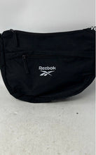 Load image into Gallery viewer, Reebok Womens Black White Logo Tape Adjutable Strap Zip Top Crossbody Bag