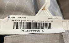 Load image into Gallery viewer, Mauvais Mens Gray Striped Print Flat Front Slash Pocket Dress Pants Size 30