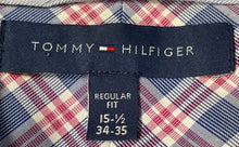 Load image into Gallery viewer, Tommy Hilfiger Mens Blue Red Plaid Long Sleeve Regular Fit Dress Shirt Size 15.5