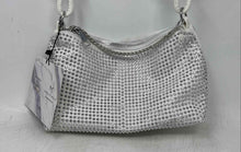 Load image into Gallery viewer, Natalie Mills Womens Silver White Chain Strap Shoulder Handbag With Tag
