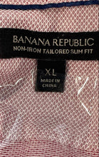 Load image into Gallery viewer, Banana Republic Mens Pink Printed Non-Iron Slim Fit Button-Up Shirt Size XL