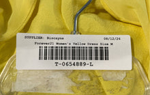 Load image into Gallery viewer, Forever 21 Womens Yellow Spaghetti Strap Surplice Neck Short Mini Dress Size M