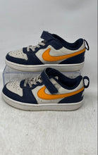 Load image into Gallery viewer, Nike Kids Court Borough Low Recraft White Blue Yellow Sneaker Shoes Size 13C