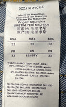 Load image into Gallery viewer, Armani Exchange Mens Blue Denim Medium Wash 5-Pocket Design Straight Jeans Sz 33