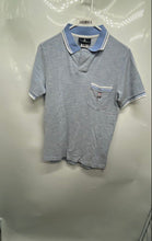 Load image into Gallery viewer, Psycho Bunny Mens Blue Space Dye Cotton Short Sleeve Collared Polo Shirt Size 3