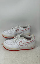 Load image into Gallery viewer, Nike Boys Air Force 1 Low White Orange Leather Lace-Up Sneakers Shoes Size 2Y