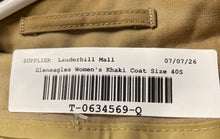 Load image into Gallery viewer, Gleneagles Womens Khaki Double-Breasted Long Sleeve Pockets Trench Coat Size 40S