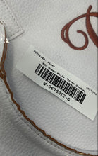 Load image into Gallery viewer, MSC Mainstreet Collection Womens White Brown Leather Double Handle Tote Handbag