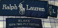 Load image into Gallery viewer, Ralph Lauren Mens Purple White Plaid Blake Long Sleeve Button-Up Shirt Size L