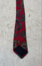 Load image into Gallery viewer, DAKS Mens Multicolor Paisley Print Silk Adjustable Pointed Tie One Size