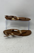 Load image into Gallery viewer, Michael Kors Womens Brown Leather Flat Thong Sandals Size 6.5M