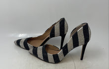 Load image into Gallery viewer, INC International Concepts Womens Black Silver Stiletto D'Orsay Heels Size 8.5M