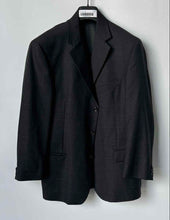Load image into Gallery viewer, Luigi Cardini Mens Gray Wool Long Sleeve Notch Lapel Three-Button Blazer Size 52