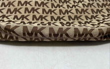 Load image into Gallery viewer, Michael Kors Womens Beige Signature Print Charm Double Handle Tote Handbag
