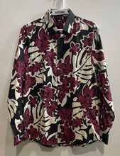 Load image into Gallery viewer, Express Mens Multicolor Floral Print Slim Long Sleeve Button-Up Shirt Size S