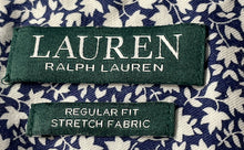 Load image into Gallery viewer, Lauren Ralph Lauren Mens Blue White Regular Fit Button-Up Shirt Size Medium