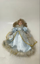 Load image into Gallery viewer, Porcelain Blue Eyes Blonde Hair Light Complexion Victorian Style Dress Girl Doll
