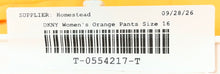 Load image into Gallery viewer, DKNY Womens Orange Slash Pockets Wide-Leg Cargo Pants Size 16