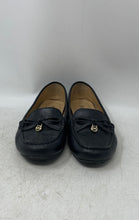 Load image into Gallery viewer, Michael Kors Womens Black Leather Lock Charm & Bow Slip-On Loafer Shoes Size 6M