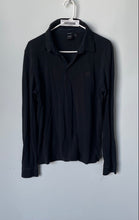 Load image into Gallery viewer, Hugo Boss Mens Black Pima Cotton Long Sleeve Regular Fit Polo Shirt Size M