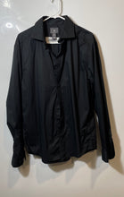 Load image into Gallery viewer, H&M Mens Black Long Sleeve Collared Slim Fit Button-Up Shirt Size L
