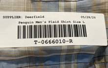 Load image into Gallery viewer, Penguin Mens Multicolor Plaid Short Sleeve Collared Button-Up Shirt Size Large