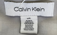 Load image into Gallery viewer, Calvin Klein Mens Blue White Plaid Cotton Long Sleeve Button-Up Shirt Size L