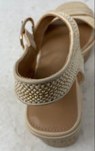 Load image into Gallery viewer, Michael Shannon Womens Brown Buckle Wedge Heel Ankle Strap Sandals Size 8M