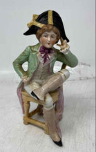 Load image into Gallery viewer, Ceramic Home Decor Men Prince Seated Chair Hand Gesture Collectible Figurine