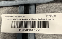 Load image into Gallery viewer, Marc New York Womens Black Long Sleeve Hooded Full-Zip Rain Jacket Size L