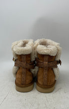 Load image into Gallery viewer, Michael Kors Womens Sandy Brown White Leather Round Toe Ankle Winter Boots Sz 8M