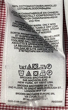 Load image into Gallery viewer, Brooks Brothers Mens Red Printed Cotton Regent Fit Non-Iron Dress Shirt 15-4/5