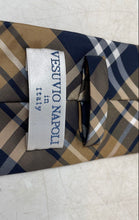 Load image into Gallery viewer, Vesuvio Napoli Mens Multicolor Plaid Adjustable Formal Pointed Tie One Size