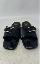 Load image into Gallery viewer, Vince Camuto Womens Cooliann Black Leather Slip-On Slide Sandals Size 8.5M