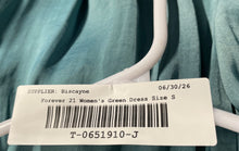 Load image into Gallery viewer, Forever 21 Womens Green Long Sleeve Split V-Neck Self-Tie Blouson Dress Size S