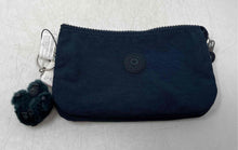Load image into Gallery viewer, Kipling Womens Navy Blue Monkey Charm Top Zipper Cosmetic Wallet With Tag
