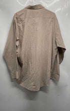 Load image into Gallery viewer, Pierre Cardin Mens Taupe Long Sleeve Collared Dress Shirt Size 17.5 34/35