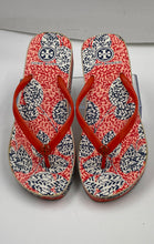 Load image into Gallery viewer, Authentic Tory Burch Womens Red Printed Flip-Flop Sandals Size 6-7 Worn