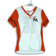 Load image into Gallery viewer, Womens Orange White MLB Miami Marlins Jose Fernandez #16 Jersey T-Shirt Size XL