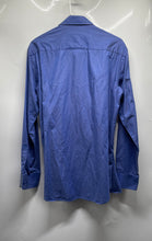 Load image into Gallery viewer, Bugatchi Mens Blue Cotton Long Sleeve Regular Fit Dress Shirt Size 15-38