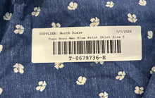 Load image into Gallery viewer, Hugo Boss Mens Blue Printed Regular Fit Stretch Long Sleeve Button-Up Shirt Sz S