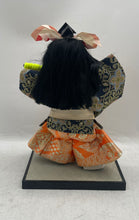 Load image into Gallery viewer, Black Hair Decorative Asian Japanese Warrior Doll Collection In Kimono Outfit