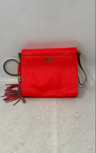 Load image into Gallery viewer, Vince Camuto Womens Orange Leather Tassel Turn Lock Flap Crossbody Purse
