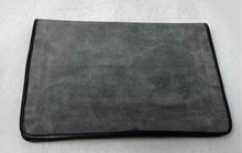 Load image into Gallery viewer, Bloomingdale's Womens Gray Leather Envelope Inner Pocket Clutch Handbag