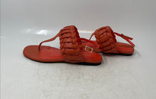 Load image into Gallery viewer, Paula Torres Womens Carly Orange Leather Buckle Flat Heels Slingback Sandal Sz 9