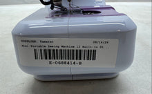 Load image into Gallery viewer, White Purple Mini Portable Sewing Machine 12 Built-In Stitches Untested